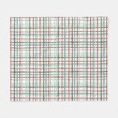 Vakantie Gingham - Vredig Fleece Deken (Voorkant (Horizontaal))