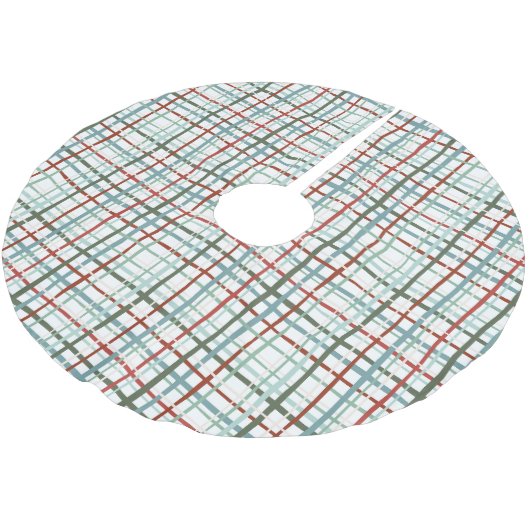 Vakantie Gingham - Vredig Kerstboom Rok (Gekanteld)