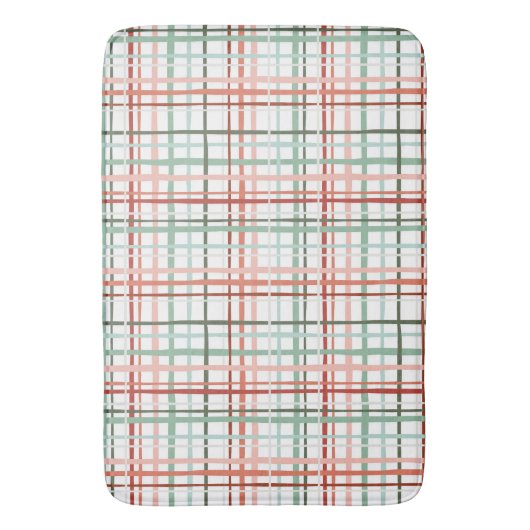 Vakantie Gingham - Vrolijk Badmat (Voorkant Verticaal)