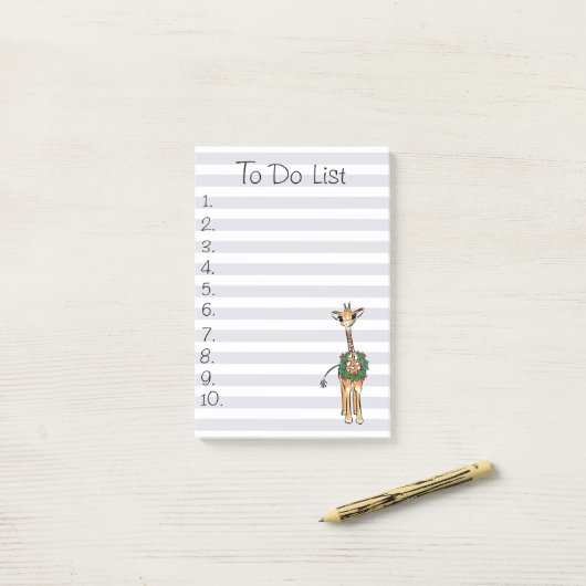 Vakantie Giraffe Kerst Te doen lijst Post-it® Notes (Op bureau)