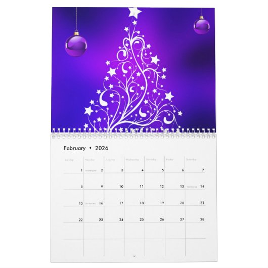 Vakantie Glitter Kerst Decor 2024 Kalender (Feb 2026)