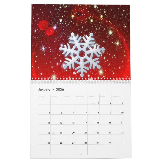 Vakantie Glitter Kerst Decor 2024 Kalender (Jan 2026)