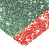 Vakantie Glitter Rood Groen Bling Sparkly Chic Korte Tafelloper (Hoek)