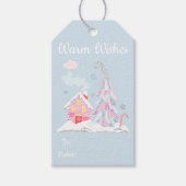 Vakantie Glitter Winter Wonderland Cadeaulabel (Voorkant)