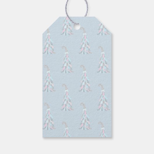 Vakantie Glitter Winter Wonderland Cadeaulabel (Achterkant)