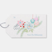 Vakantie Glitter Winter Wonderland Sled Cadeaulabel (Achterkant Horizontaal)