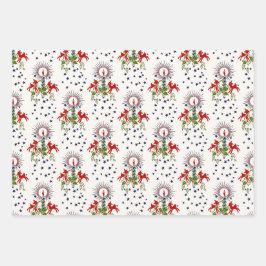  vakantie gloed: kaarsen en lammeren inpakpapier vel