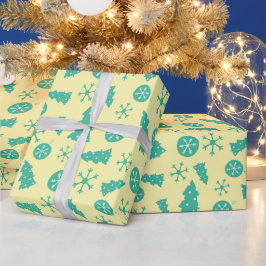 Vakantie Glow Turquoise Kerstversieringen Feesteli Cadeaupapier