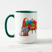 Vakantie Gnome Artiest Gepersonaliseerd Mok (Links)