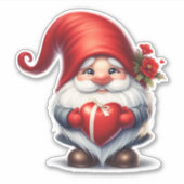 Vakantie Gnome Liefde Sticker (Voorkant)