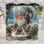 Vakantie Gnome met Holly Berries Thermosbeker