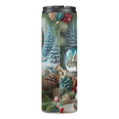 Vakantie Gnome met Holly Berries Thermosbeker (Achterkant)