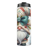 Vakantie Gnome met lint Pet Thermosbeker (Voorkant)