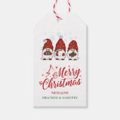 Vakantie Gnomes Kerstfeest Cadeaulabel (Voorkant)
