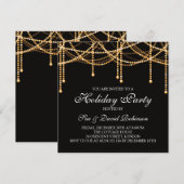 Vakantie Gold String Lights Kaart (Voorkant / Achterkant)