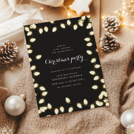 Vakantie Golden Lights kerstfeest uitnodiging