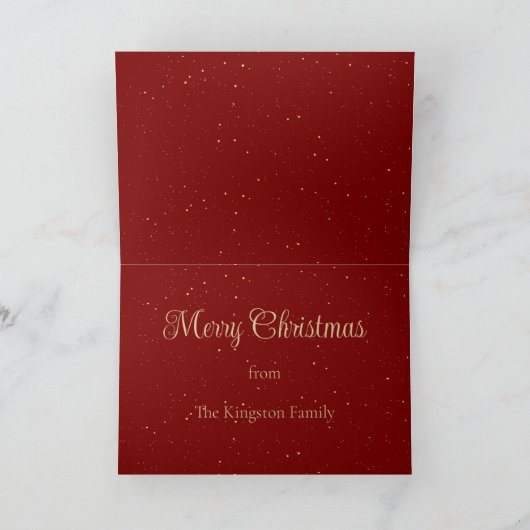 Vakantie Golden Retriever Vrolijk Kerstfeest Kaart (Binnen)