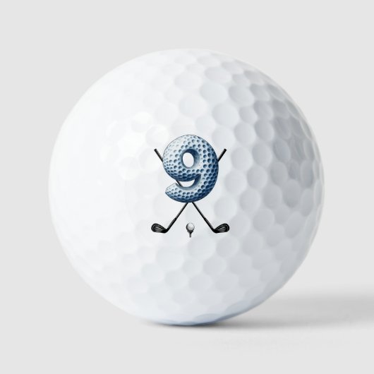 Vakantie golfballen Alpha-nummer 9 (Voorkant)