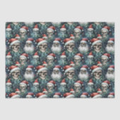 Vakantie Gotische Kerstschedels in Rode Kerstman h Tissuepapier (Voorkant)