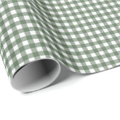Vakantie Green Gingham Wrapping Paper Cadeaupapier (Rol Hoek)