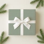 Vakantie Green Gingham Wrapping Paper Cadeaupapier