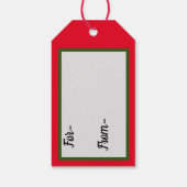 Vakantie groen en rood Cadeau label Cadeaulabel (Achterkant)