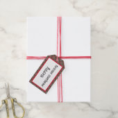 Vakantie groen en rood Cadeau label Cadeaulabel (Met Touw)
