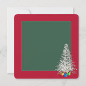 Vakantie Groen Lijst voor Feest Kaart (Achterkant)