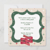 Vakantie Groen Lijst voor Feest Kaart (Voorkant)