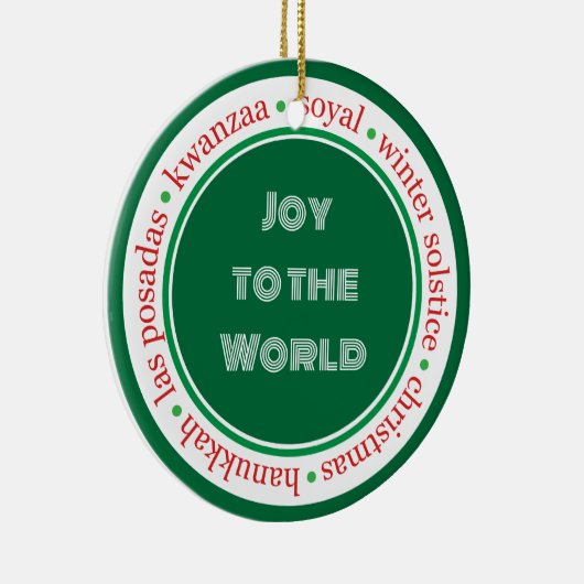 Vakantie Groen/Rood Ornament (Rechts)