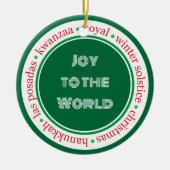 Vakantie Groen/Rood Ornament (Voorkant)