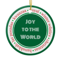 Vakantie Groen/Rood Ornament