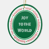 Vakantie Groen/Rood Ornament (Links)