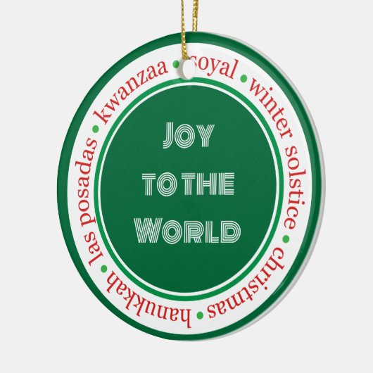 Vakantie Groen/Rood Ornament (Links)