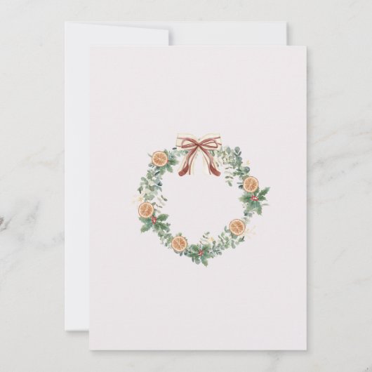 Vakantie groen Sinaasappels kerstfeest Kaart (Achterkant)