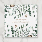 Vakantie groen Vrolijk kerstfeest Bedankjes Labels (Achterkant)