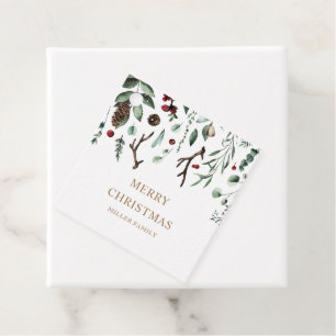 Vakantie groen Vrolijk kerstfeest Rudolph Nose Bedankjes Labels