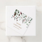 Vakantie groen Vrolijk kerstfeest Rudolph Nose Bedankjes Labels (In situ)