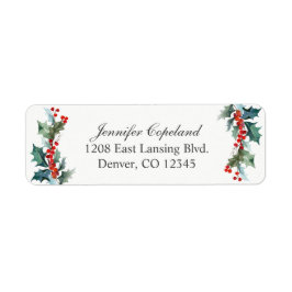 Vakantie groen Waterverf botanisch Etiket