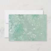 Vakantie groen Waterverf bruiloft RSVP (Achterkant)