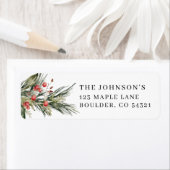 Vakantie Groenen Kerst Kaart Adresetiketten Etiket (Insitu)