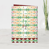 Vakantie groet een kerst ornament design blanco feestdagen kaart (Achterkant)