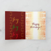 Vakantie groet een kerst ornament design blanco feestdagen kaart (Binnen)