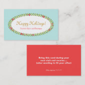 Vakantie groet invoegen coupon cadeau Kaart (Voorkant / Achterkant)