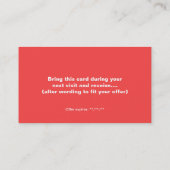 Vakantie groet invoegen coupon cadeau Kaart (Achterkant)