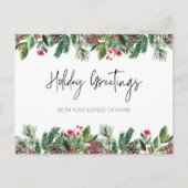 Vakantie Groeten Briefkaart, Kerstvakantie Feestdagenkaart (Voorkant)