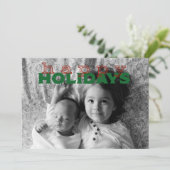 Vakantie Groeten Kaart - Rood en Groen (Staand voorkant)