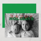 Vakantie Groeten Kaart - Rood en Groen (Voorkant / Achterkant)