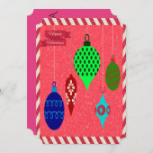 Vakantie Groeten Lively Array Suspended Ornamenten Feestdagenkaart (Voorkant / Achterkant)