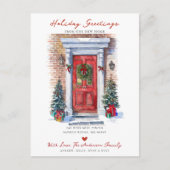 Vakantie Groeten Nieuwe Home Door Bewegende Aankon Aankondigingskaart (Voorkant)